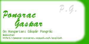 pongrac gaspar business card
